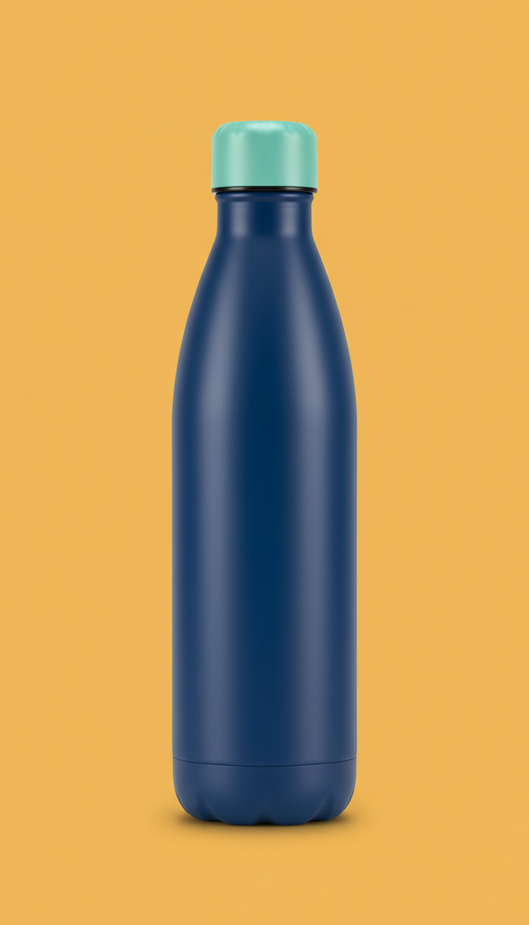 Minty Teal Metallic Water Bottle